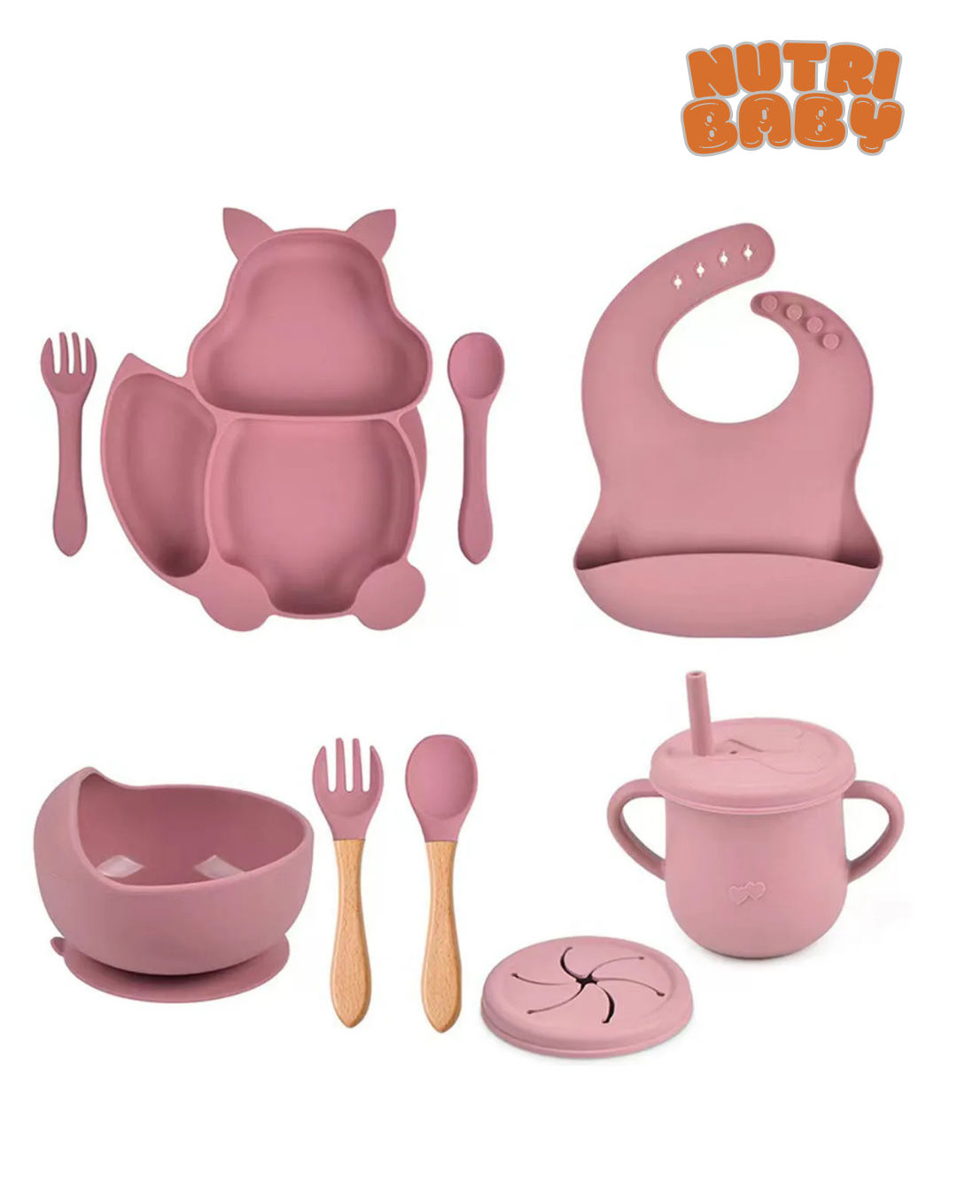Kit alimentação silicone em forma de caranguejo 🦀