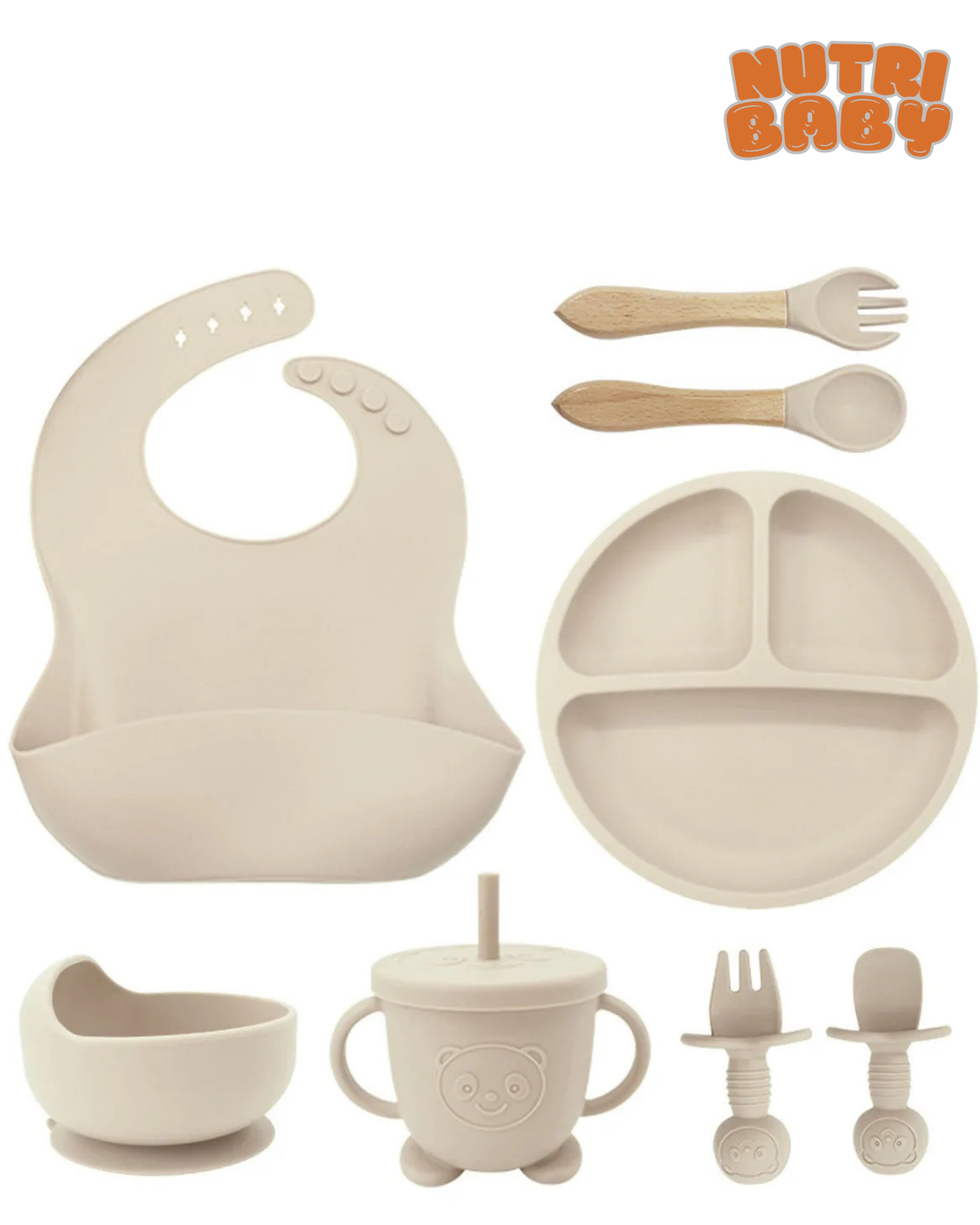 Kit alimentação silicone em forma de caranguejo 🦀