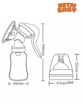 Bomba Tira Leite Manual Silicone Confortável Extração Leite