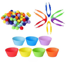 Coordenação Motora Fina Kit Pompons Com Pegador e Potes - Nutri Baby