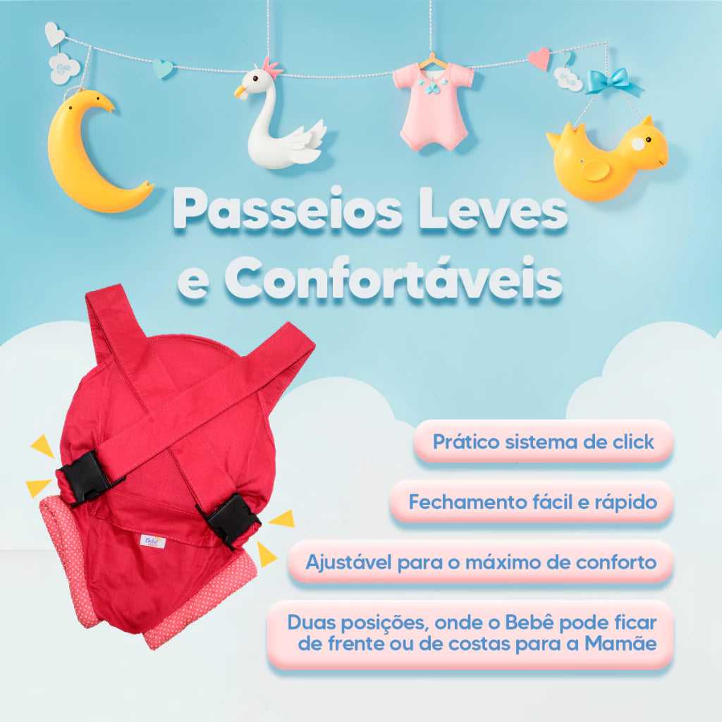 Canguru Bebê Passeio com Duas Posições |Nutri Baby