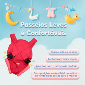 Canguru Bebê Passeio com Duas Posições |Nutri Baby